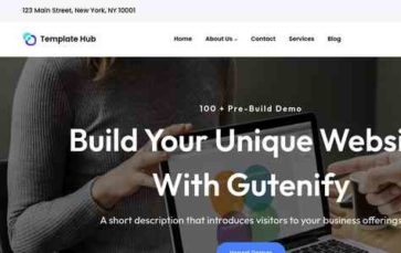 Gutenify Template Hub (screenshot desktop)