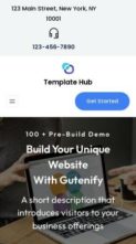 Gutenify Template Hub (screenshot mobile)