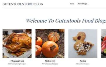 Gutentools Food Blog (screenshot desktop)