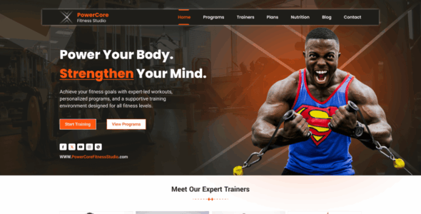 Gym Training Center (WordPress)