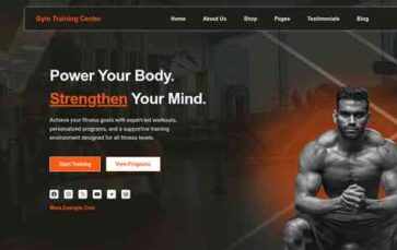 Gym Training Center (screenshot desktop)