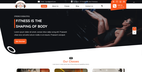 Gym Training Coach (WordPress)