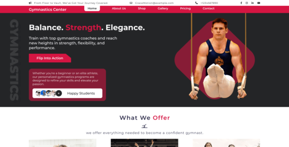 Gymnastics Center (WordPress)