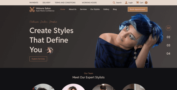 Hair Dresser and Salon (WordPress)