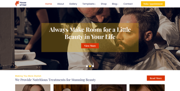Hair Dressing Salon (WordPress)