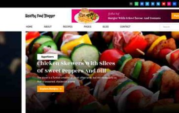 Healthy Food Blogger (screenshot desktop)