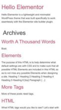 Hello Elementor (screenshot mobile)