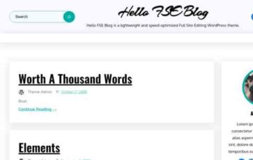 Hello FSE Blog (screenshot desktop)