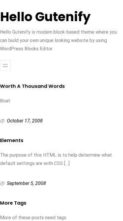 Hello Gutenify (screenshot mobile)