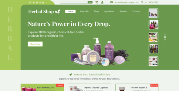Herbal Products Shop (WordPress)