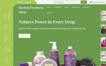 Herbal Products Shop (screenshot desktop)