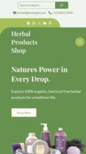 Herbal Products Shop (screenshot mobile)