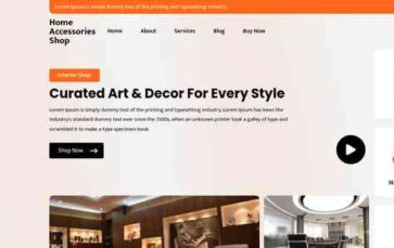 Home Accessories Shop (screenshot desktop)