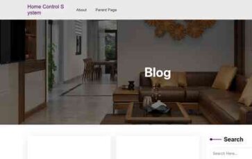 Home Control System (screenshot desktop)
