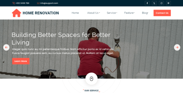 Home Renovation Work (WordPress)