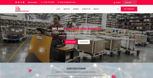 Home Shifting Services (WordPress)