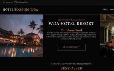 Hotel Booking WDA (screenshot desktop)