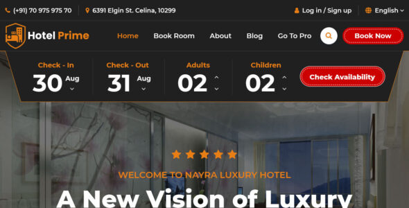 Hotel Prime (WordPress)
