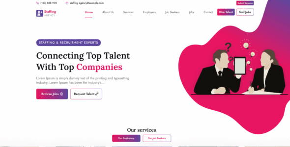 HR Staffing Agency (WordPress)