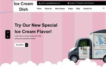 Ice Cream Dish (screenshot desktop)