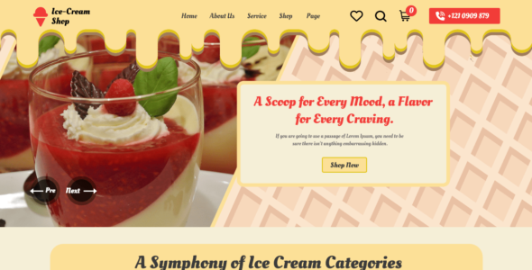 Ice Cream Shop (WordPress)