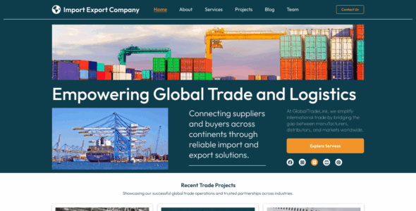 Import Export Company (WordPress)