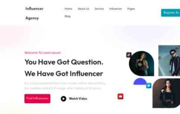 Influencer Agency (screenshot desktop)