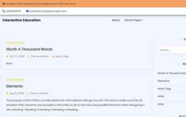 Interactive Education (screenshot desktop)