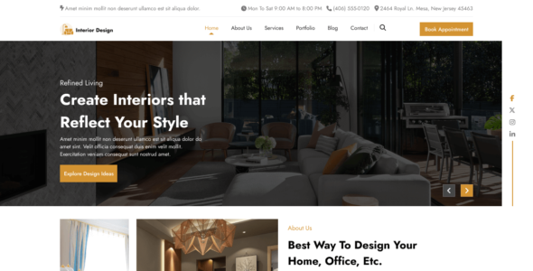 Interior Design Studio (WordPress)