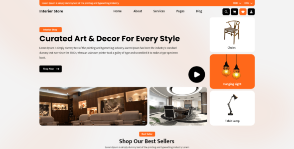 Interior Store (WordPress)