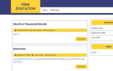 Iqra Education (screenshot desktop)