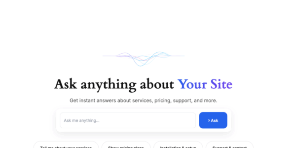 Iris – AI Homepage, Chatbot Site Assistant (WordPress)