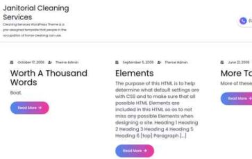 Janitorial Cleaning Services (screenshot desktop)