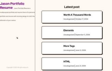 Jason Portfolio Resume (screenshot desktop)