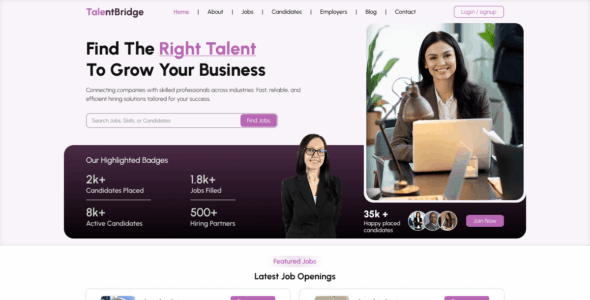 Job Recruitment Agency (WordPress)