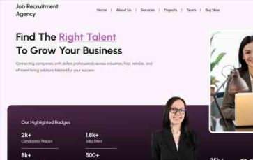 Job Recruitment Agency (screenshot desktop)