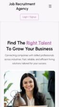 Job Recruitment Agency (screenshot mobile)