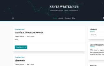 Kenta Writer Hub (screenshot desktop)