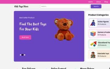 Kids Toys Store (screenshot desktop)