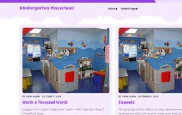 Kindergarten Playschool (screenshot desktop)