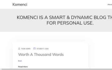 Komenci (screenshot desktop)