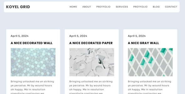 Koyel Grid (WordPress)