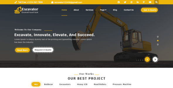 Land Excavator (WordPress)