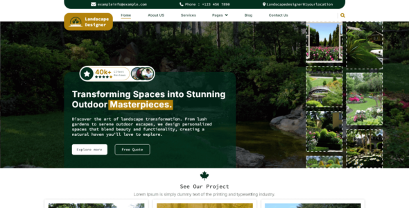 Landscape Designer (WordPress)