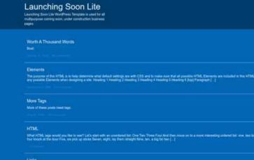 Launching Soon Lite (screenshot desktop)
