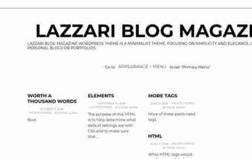 Lazzari Blog Magazine (screenshot desktop)