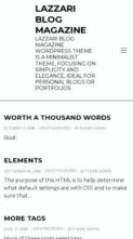 Lazzari Blog Magazine (screenshot mobile)