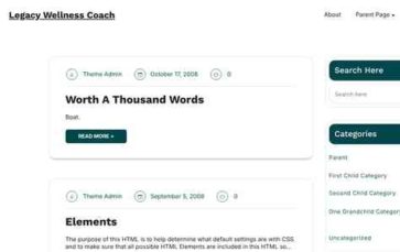 Legacy Wellness Coach (screenshot desktop)