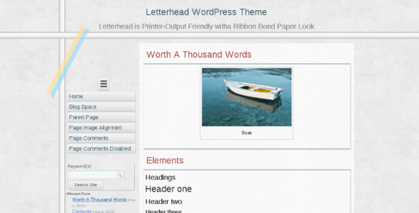 Letterhead (WordPress)