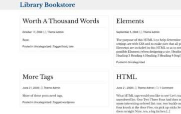 Library Bookstore (screenshot desktop)